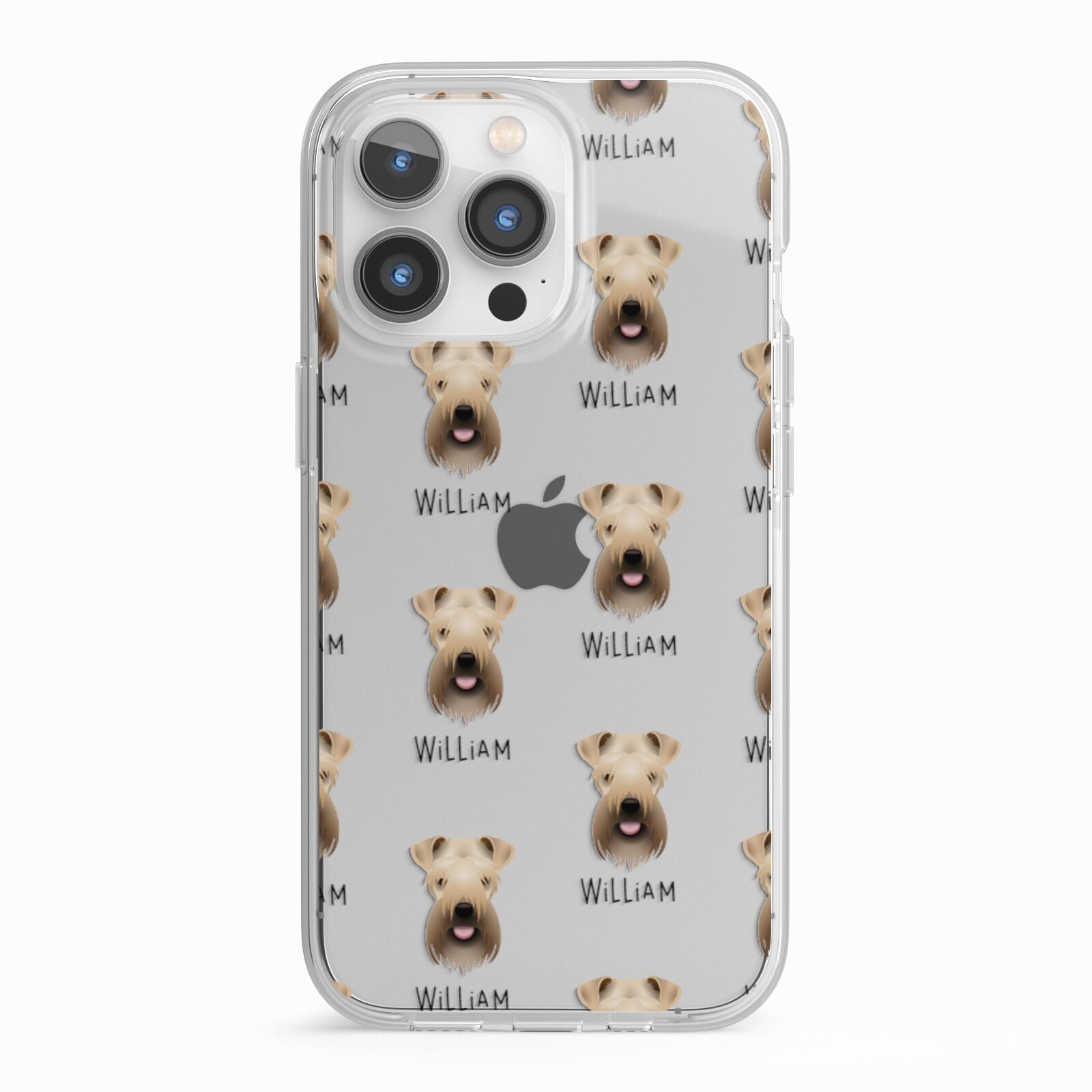Soft Coated Wheaten Terrier Icon with Name iPhone 13 Pro TPU Impact Case with White Edges