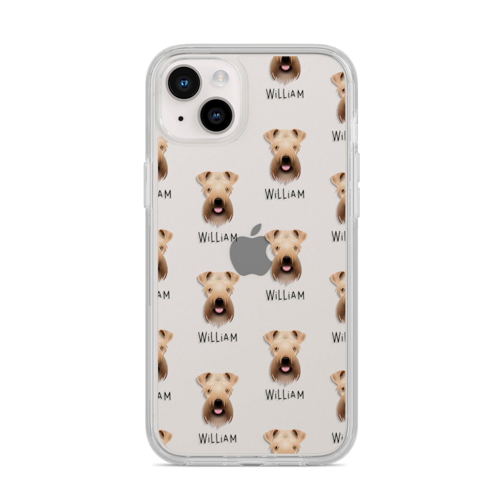 Soft Coated Wheaten Terrier Icon with Name iPhone 14 Plus Clear Tough Case Starlight