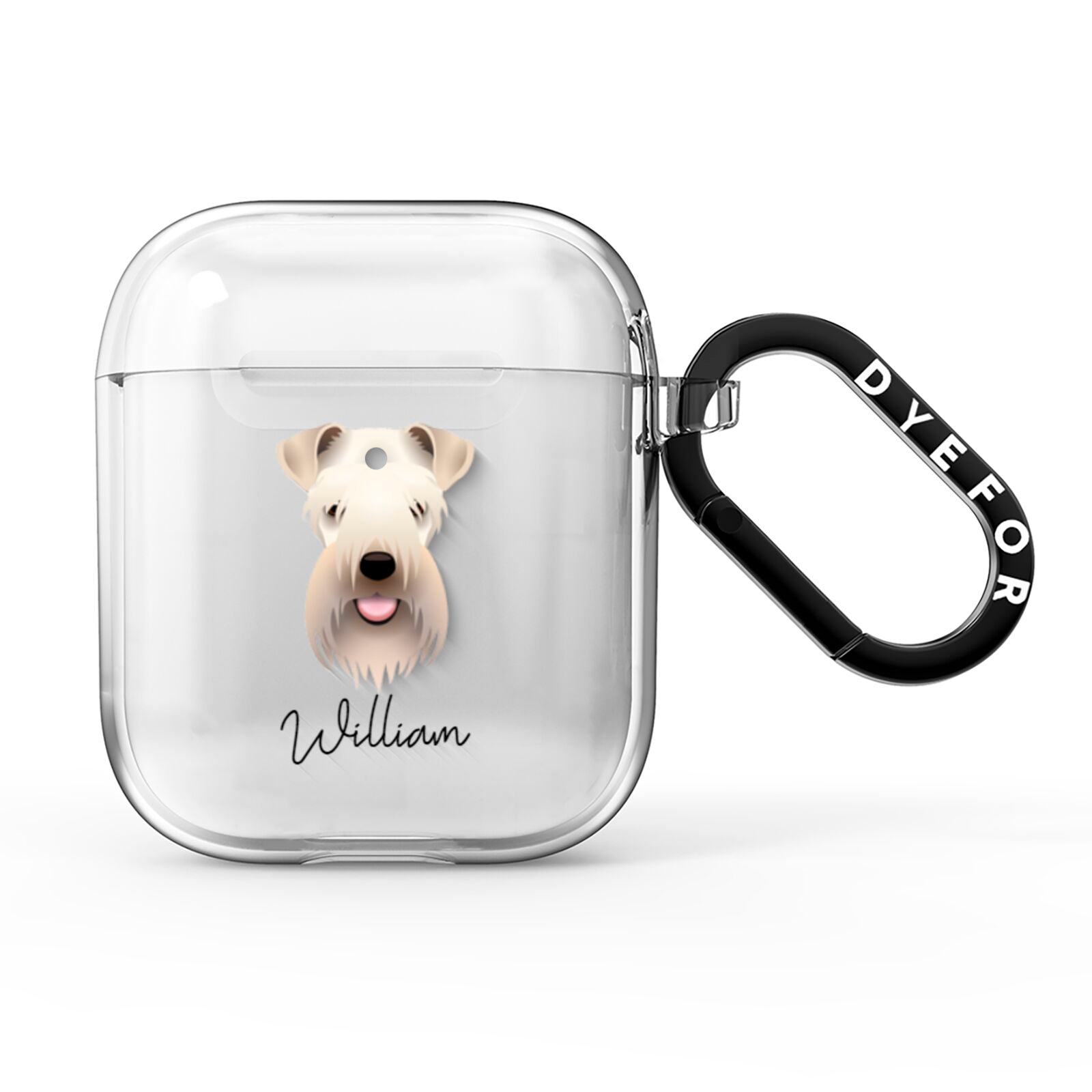 Soft Coated Wheaten Terrier Personalised AirPods Clear Case