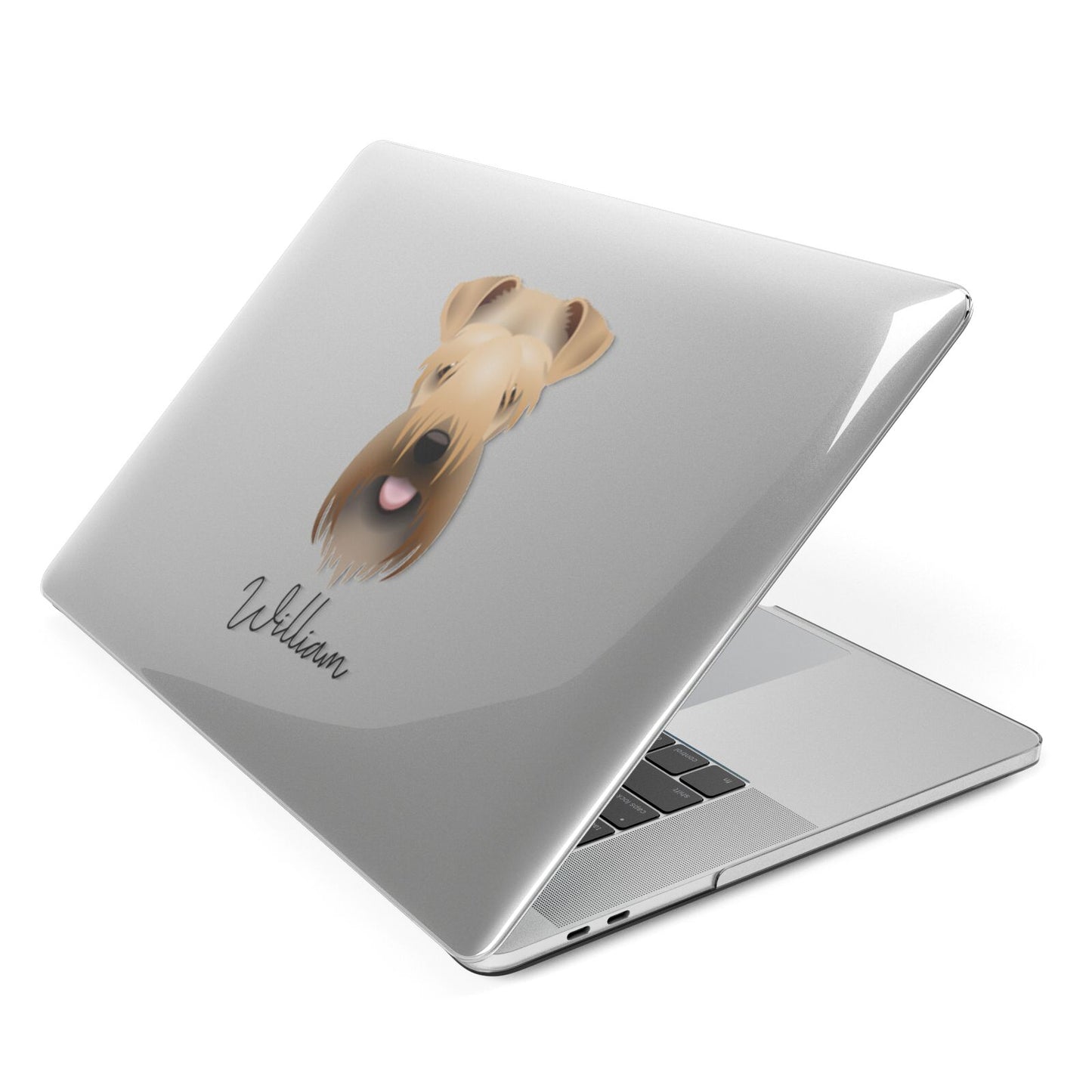 Soft Coated Wheaten Terrier Personalised Apple MacBook Case Side View