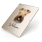 Soft Coated Wheaten Terrier Personalised Apple iPad Case on Gold iPad Side View