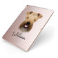 Soft Coated Wheaten Terrier Personalised Apple iPad Case on Rose Gold iPad Side View