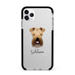 Soft Coated Wheaten Terrier Personalised Apple iPhone 11 Pro Max in Silver with Black Impact Case