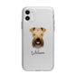 Soft Coated Wheaten Terrier Personalised Apple iPhone 11 in White with Bumper Case