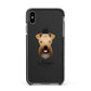 Soft Coated Wheaten Terrier Personalised Apple iPhone Xs Max Impact Case Black Edge on Black Phone