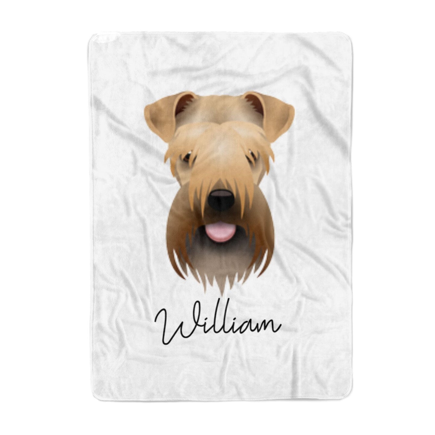 Soft Coated Wheaten Terrier Personalised Large Fleece Blanket