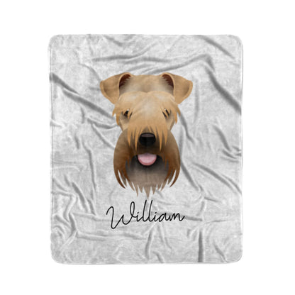 Soft Coated Wheaten Terrier Personalised Medium Fleece Blanket