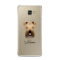 Soft Coated Wheaten Terrier Personalised Samsung Galaxy A3 2016 Case on gold phone