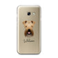 Soft Coated Wheaten Terrier Personalised Samsung Galaxy A3 2017 Case on gold phone