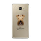 Soft Coated Wheaten Terrier Personalised Samsung Galaxy A9 2016 Case on gold phone