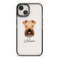 Soft Coated Wheaten Terrier Personalised iPhone 13 Black Impact Case on Silver phone