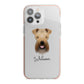 Soft Coated Wheaten Terrier Personalised iPhone 13 Pro Max TPU Impact Case with Pink Edges