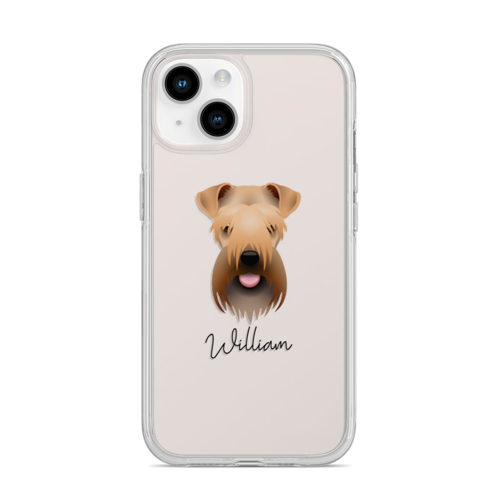 Soft Coated Wheaten Terrier Personalised iPhone 14 Clear Tough Case Starlight