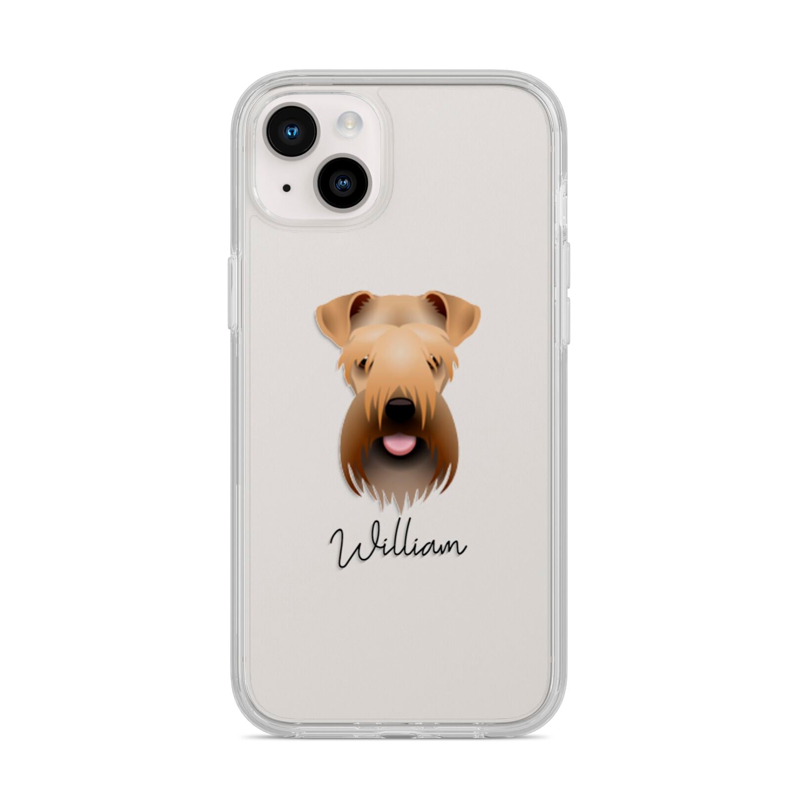 Soft Coated Wheaten Terrier Personalised iPhone 14 Plus Clear Tough Case Starlight