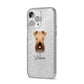 Soft Coated Wheaten Terrier Personalised iPhone 14 Pro Max Glitter Tough Case Silver Angled Image