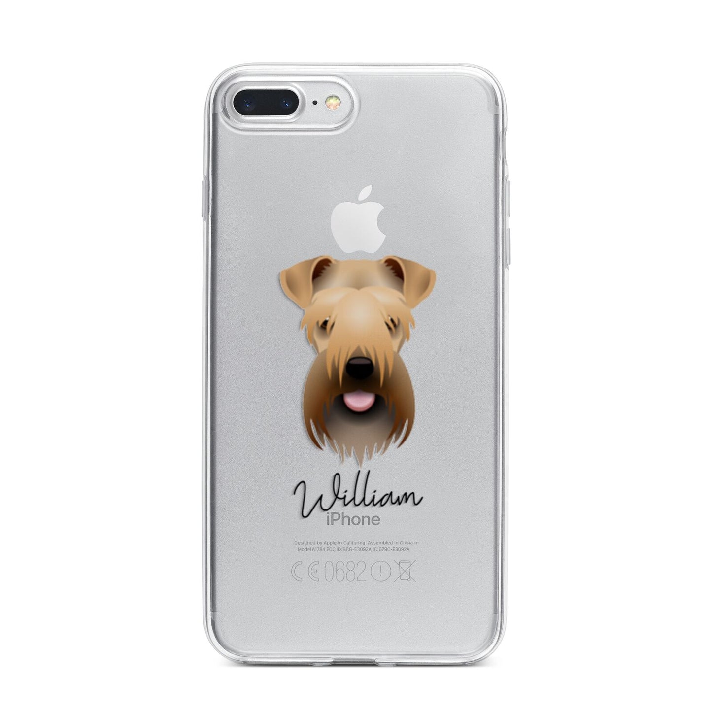 Soft Coated Wheaten Terrier Personalised iPhone 7 Plus Bumper Case on Silver iPhone