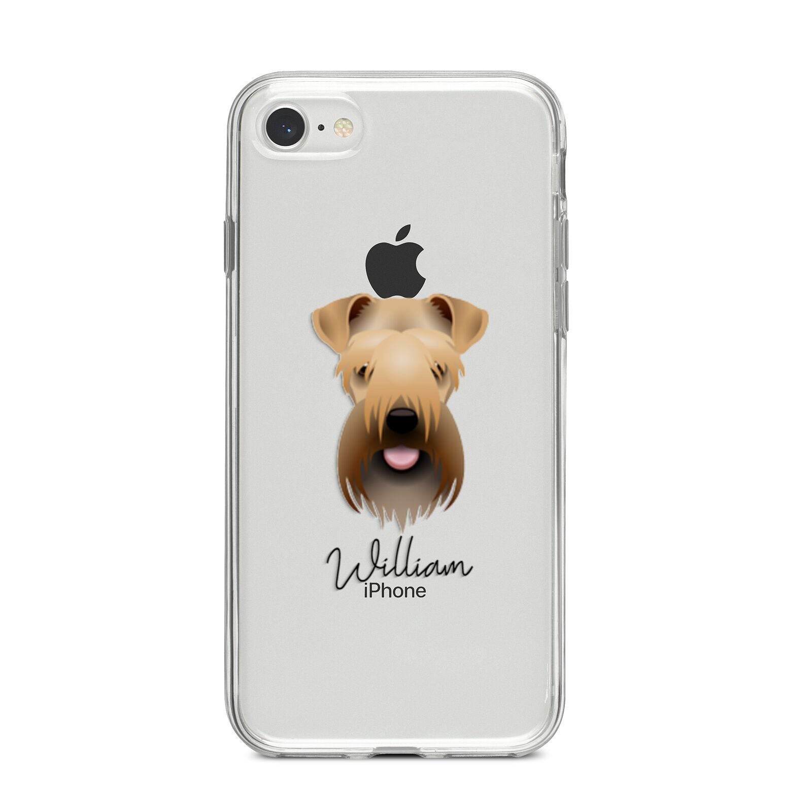 Soft Coated Wheaten Terrier Personalised iPhone 8 Bumper Case on Silver iPhone