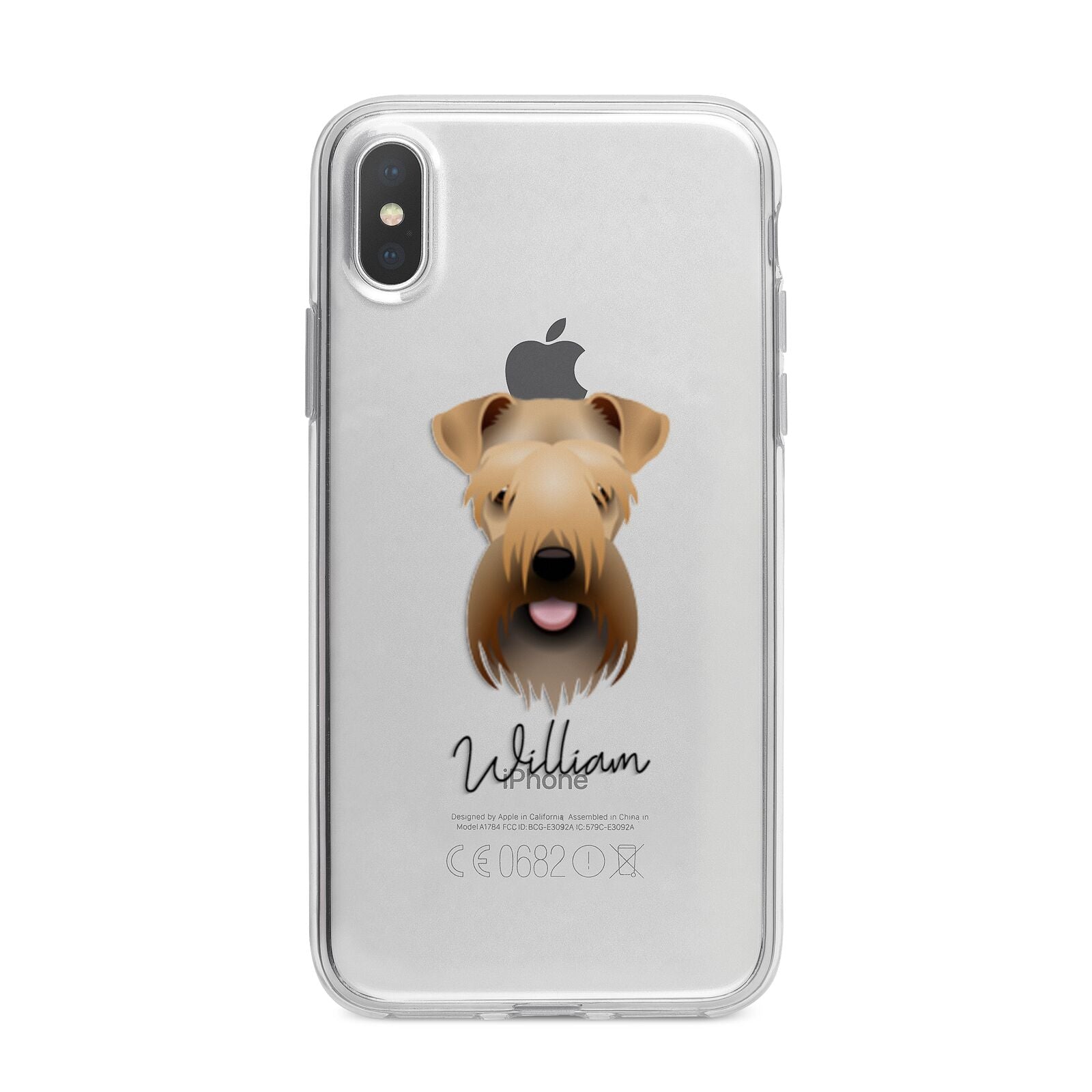Soft Coated Wheaten Terrier Personalised iPhone X Bumper Case on Silver iPhone Alternative Image 1