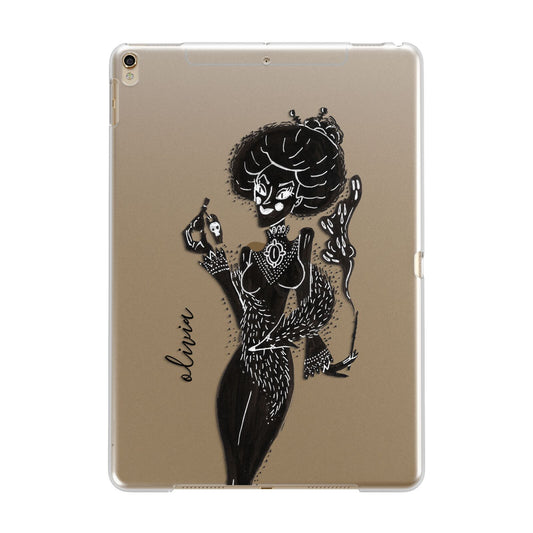 Sophisticated Witch Personalised Apple iPad Gold Case