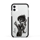 Sophisticated Witch Personalised Apple iPhone 11 in White with Black Impact Case
