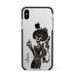 Sophisticated Witch Personalised Apple iPhone Xs Max Impact Case Black Edge on Silver Phone