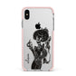 Sophisticated Witch Personalised Apple iPhone Xs Max Impact Case Pink Edge on Silver Phone