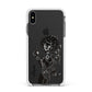 Sophisticated Witch Personalised Apple iPhone Xs Max Impact Case White Edge on Black Phone