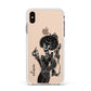 Sophisticated Witch Personalised Apple iPhone Xs Max Impact Case White Edge on Gold Phone