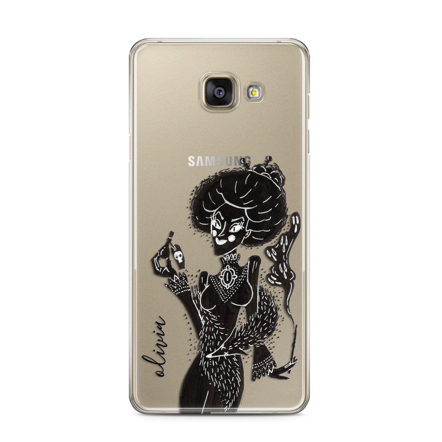 Sophisticated Witch Personalised Samsung Galaxy A3 2016 Case on gold phone