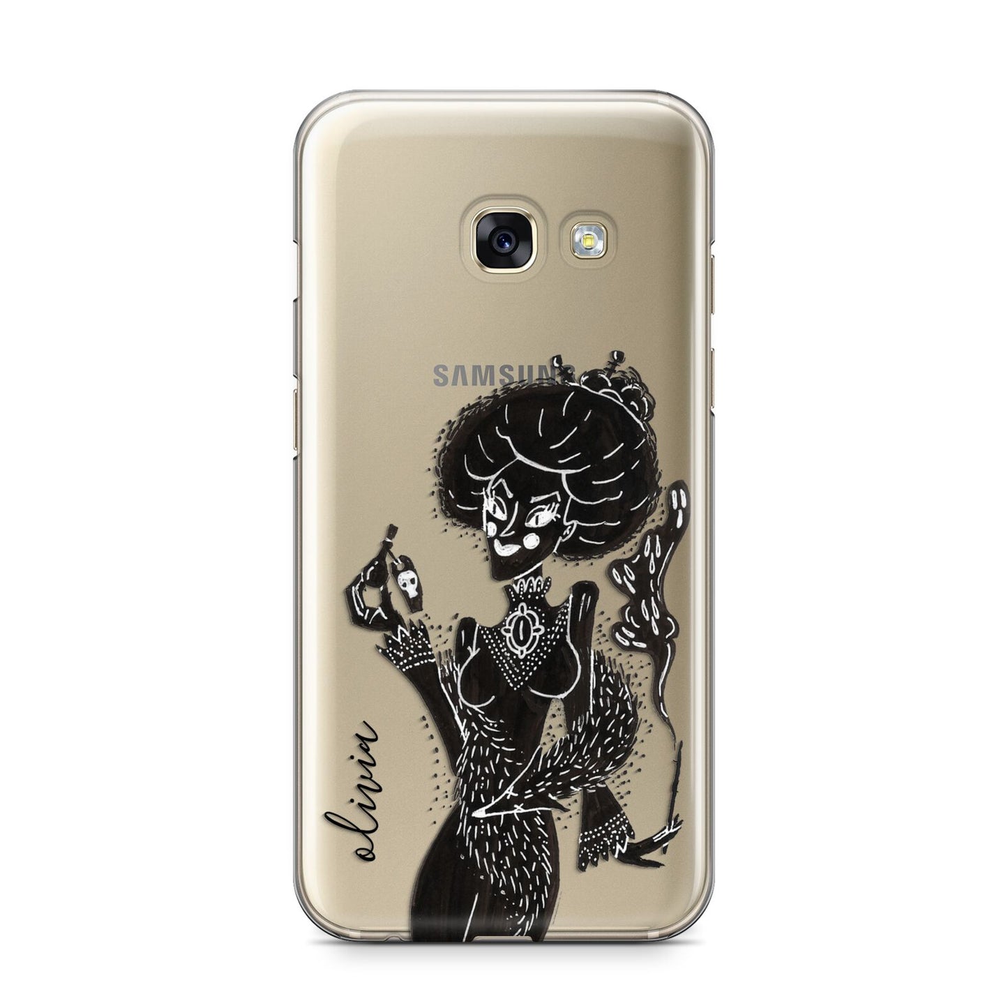 Sophisticated Witch Personalised Samsung Galaxy A3 2017 Case on gold phone
