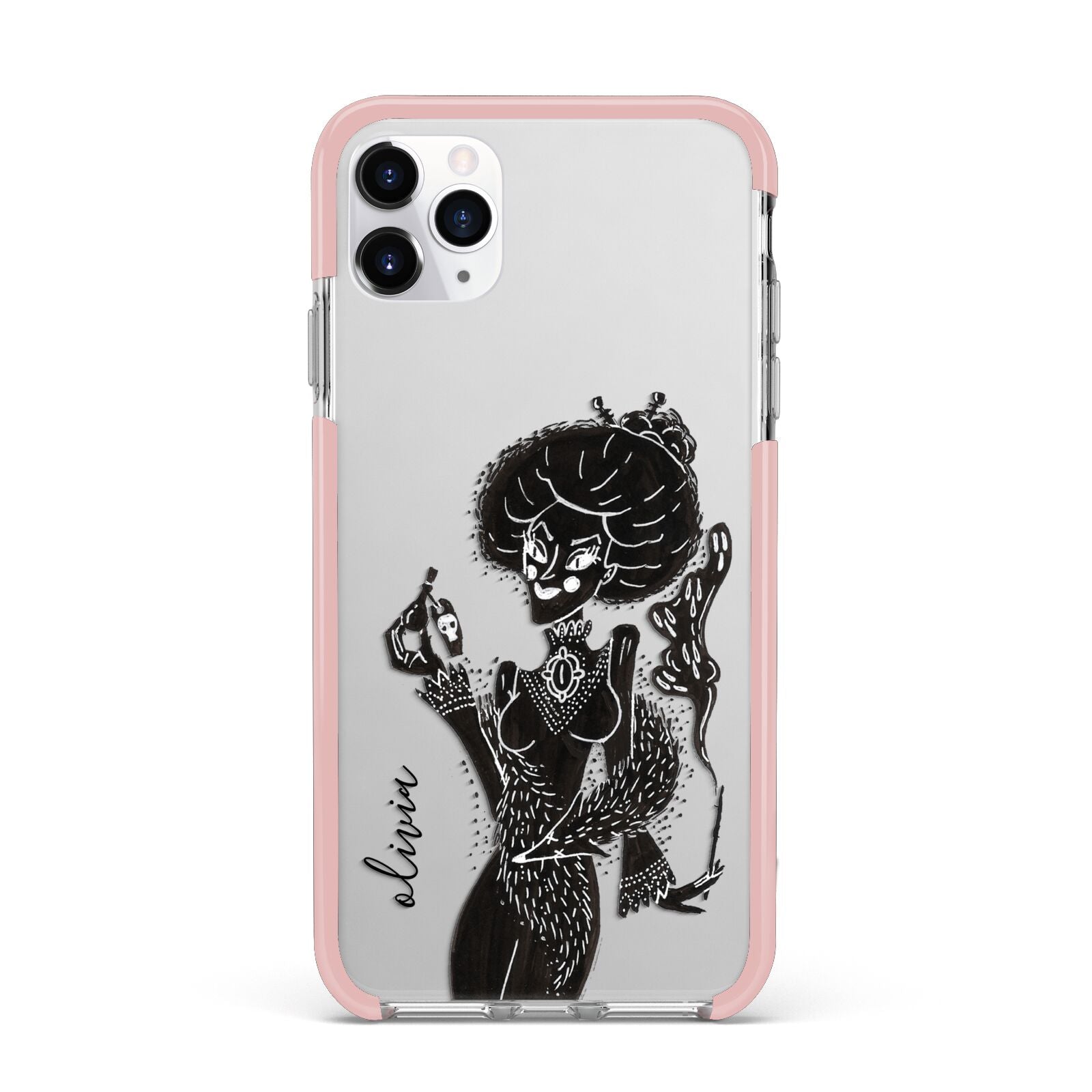 Sophisticated Witch Personalised iPhone 11 Pro Max Impact Pink Edge Case