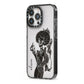 Sophisticated Witch Personalised iPhone 13 Pro Black Impact Case Side Angle on Silver phone
