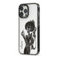 Sophisticated Witch Personalised iPhone 13 Pro Max Black Impact Case Side Angle on Silver phone