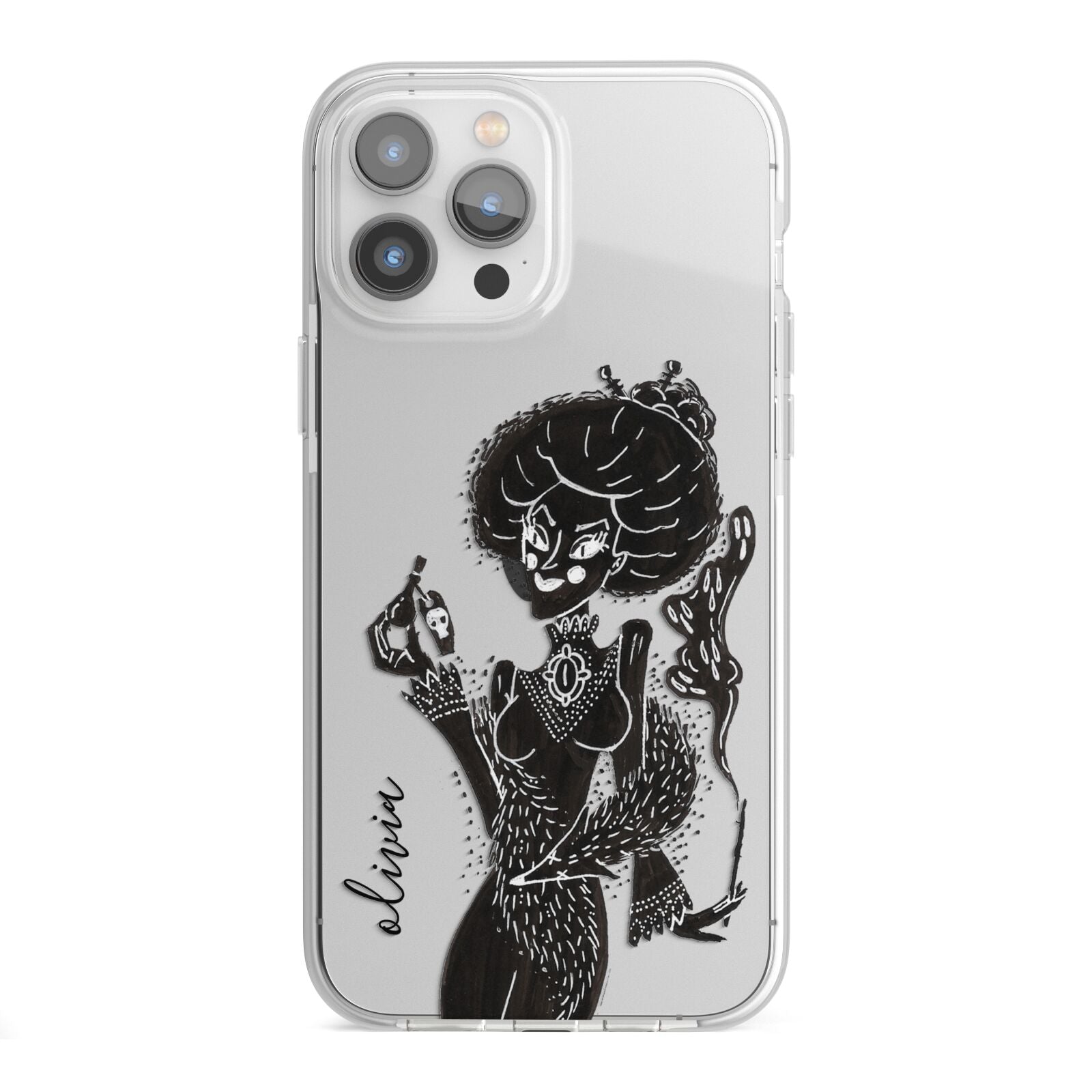Sophisticated Witch Personalised iPhone 13 Pro Max TPU Impact Case with White Edges