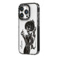 Sophisticated Witch Personalised iPhone 14 Pro Black Impact Case Side Angle on Silver phone