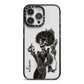 Sophisticated Witch Personalised iPhone 14 Pro Max Black Impact Case on Silver phone