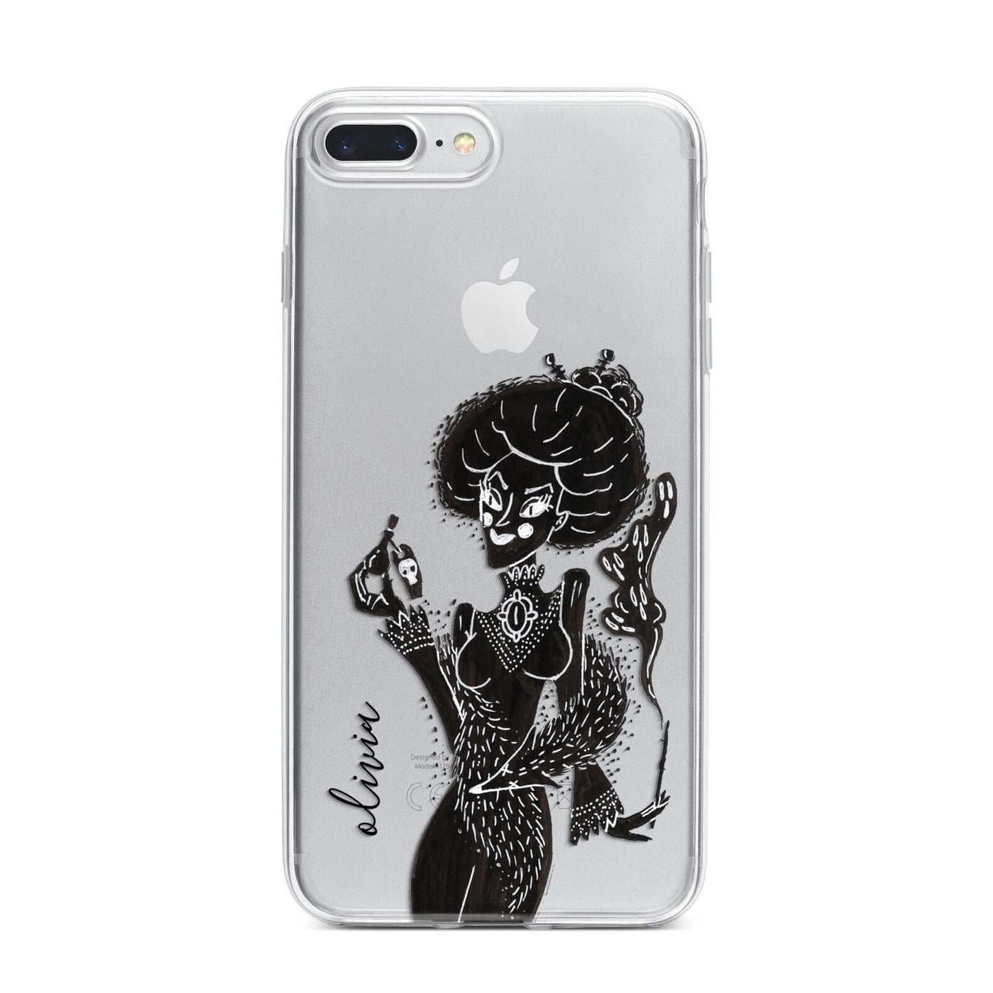 Sophisticated Witch Personalised iPhone 7 Plus Bumper Case on Silver iPhone