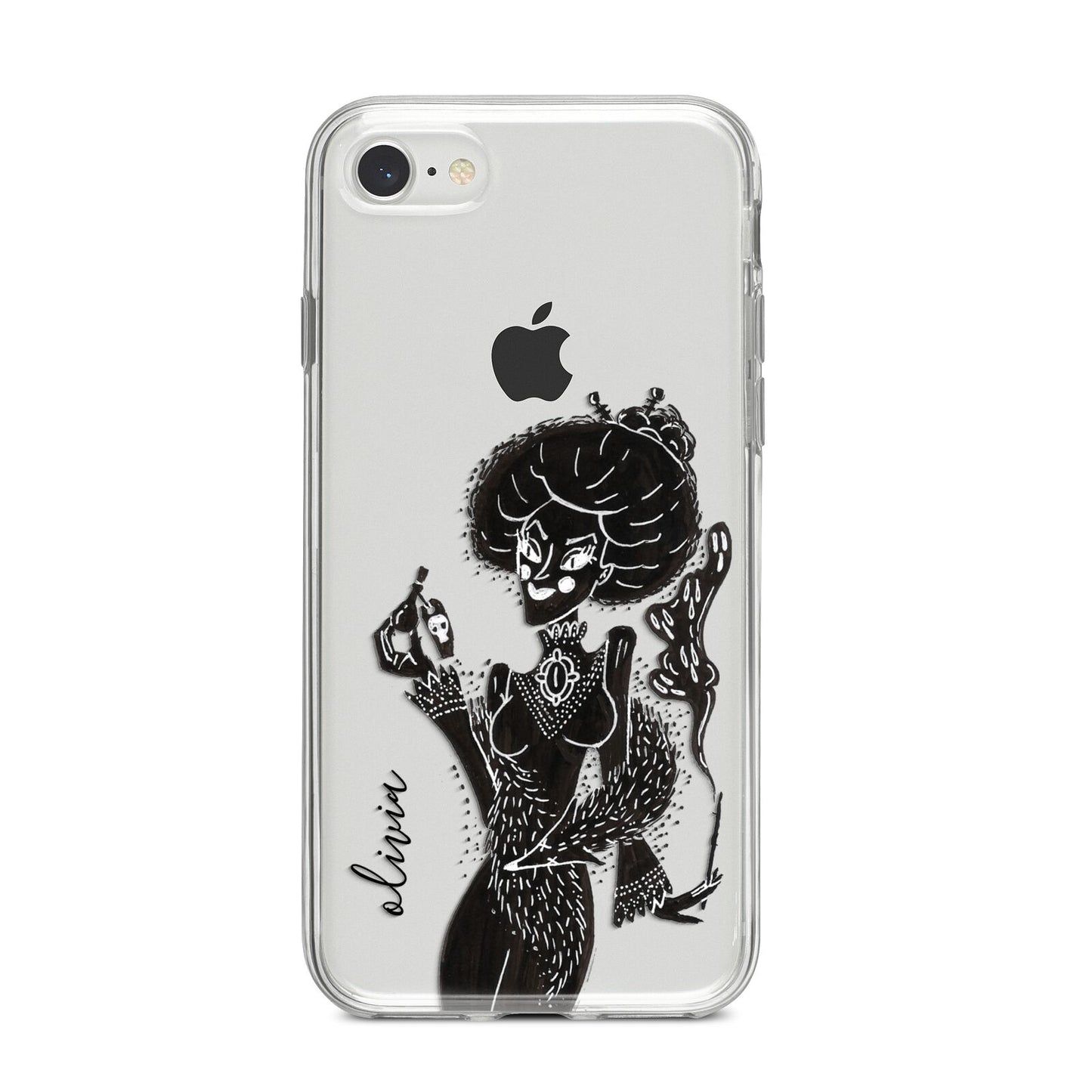 Sophisticated Witch Personalised iPhone 8 Bumper Case on Silver iPhone