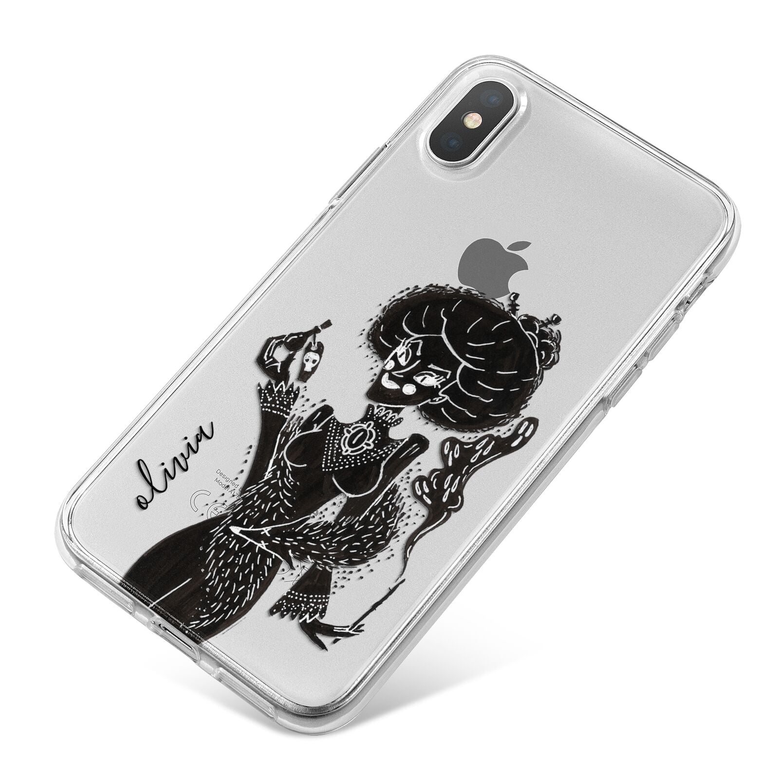 Sophisticated Witch Personalised iPhone X Bumper Case on Silver iPhone