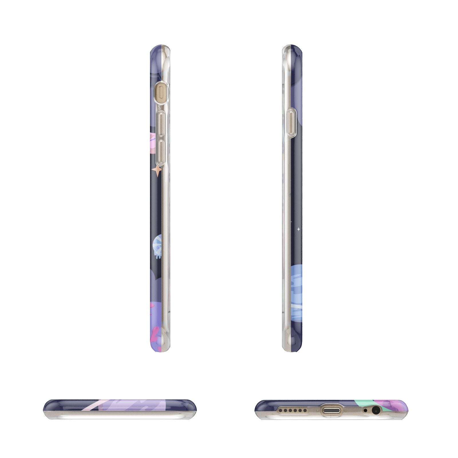 Space Personalised Initial Name Apple iPhone 6 3D Wrap Tough Case Alternative Image Angles