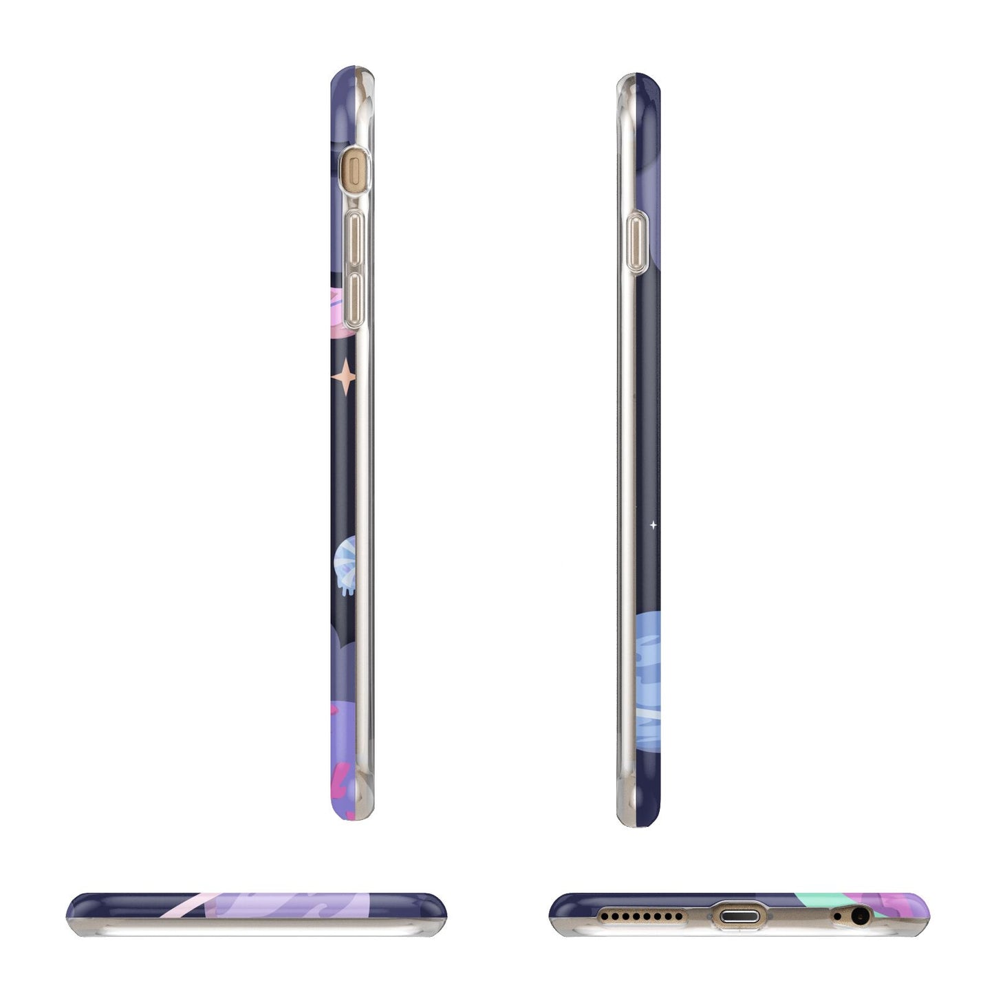 Space Personalised Initial Name Apple iPhone 6 Plus 3D Wrap Tough Case Alternative Image Angles