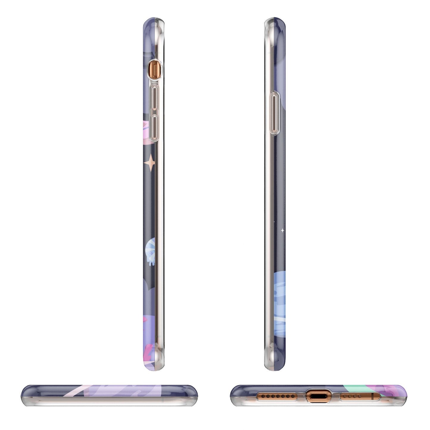 Space Personalised Initial Name Apple iPhone XS Max 3D Wrap Tough Case Alternative Image Angles