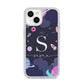 Space Personalised Initial Name iPhone 14 Clear Tough Case Starlight