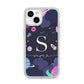 Space Personalised Initial Name iPhone 14 Glitter Tough Case Starlight