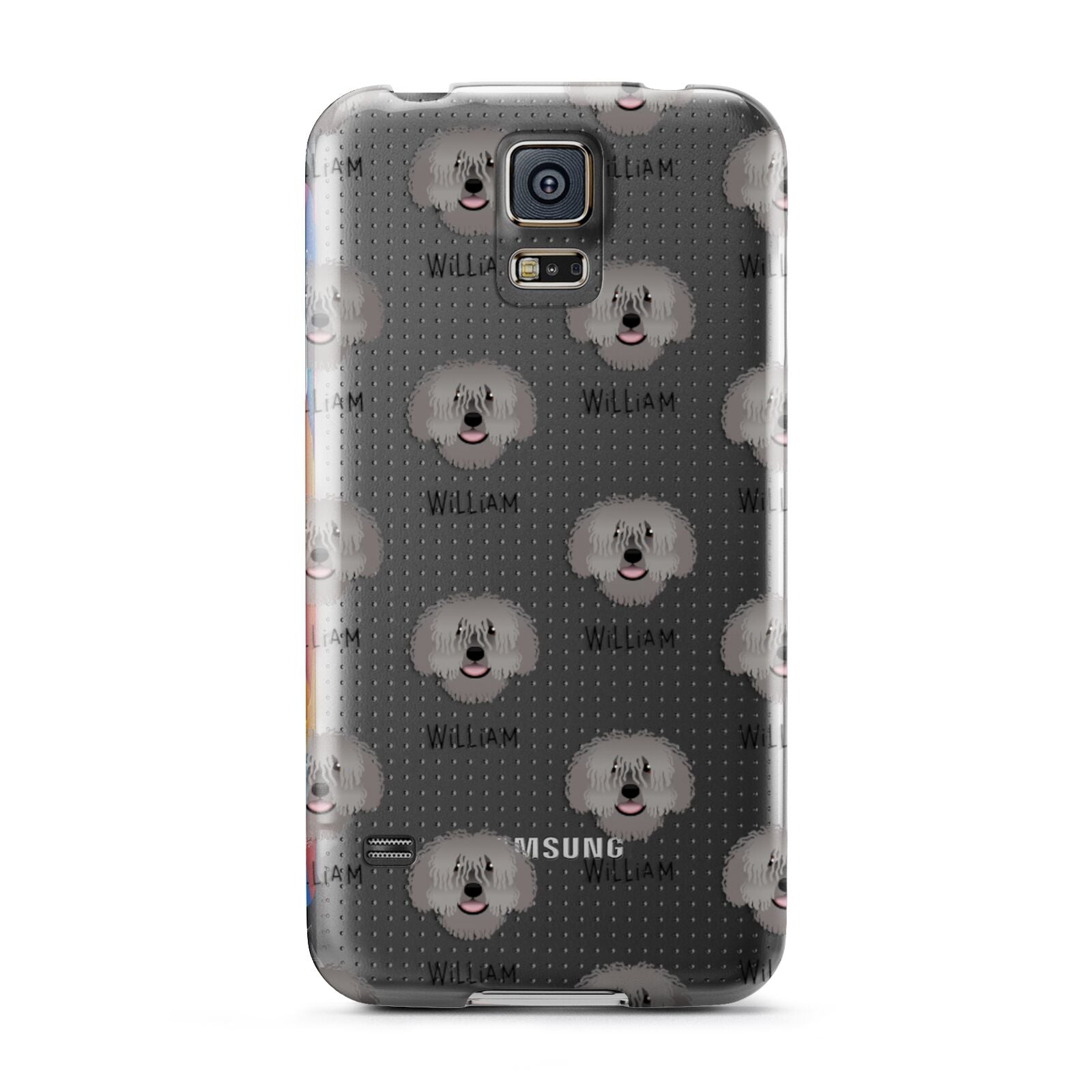 Spanish Water Dog Icon with Name Samsung Galaxy S5 Case