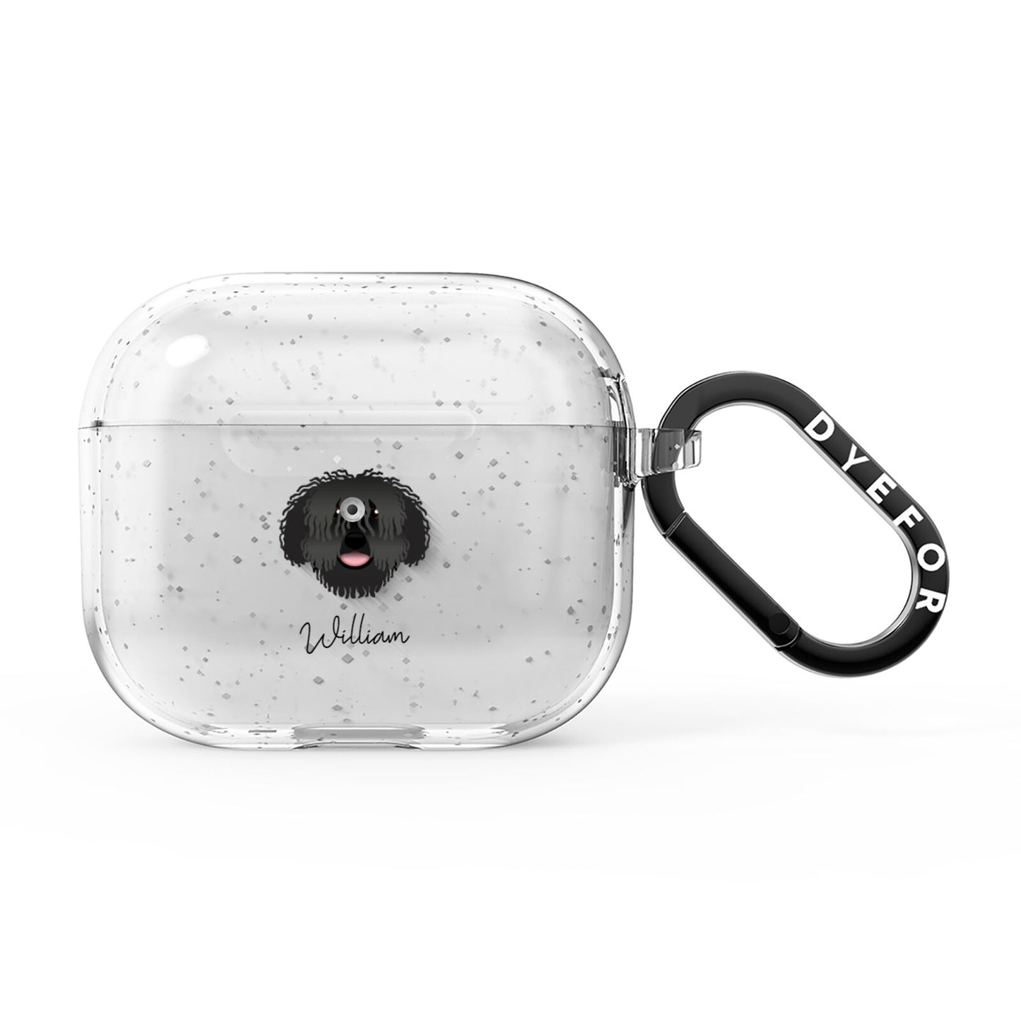 Spanish Water Dog Personalised AirPods Glitter Case 3rd Gen