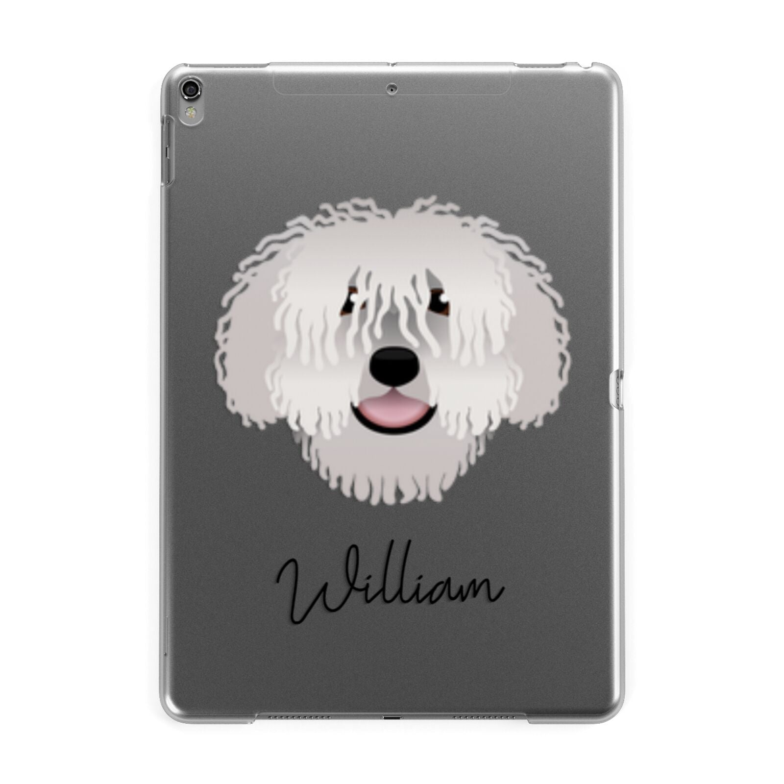 Spanish Water Dog Personalised Apple iPad Grey Case