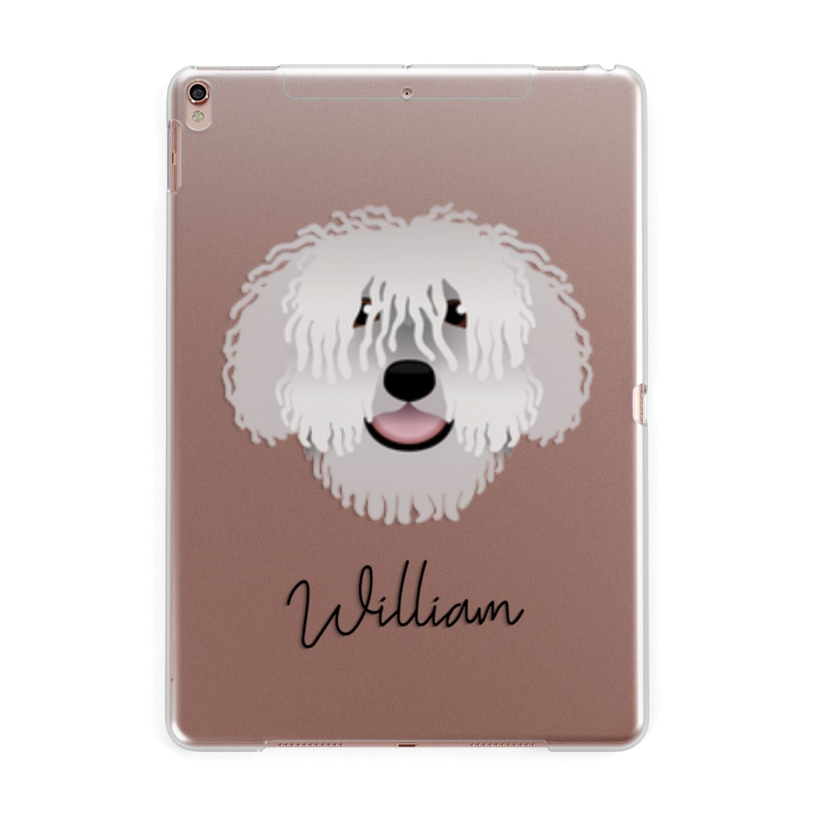 Spanish Water Dog Personalised Apple iPad Rose Gold Case