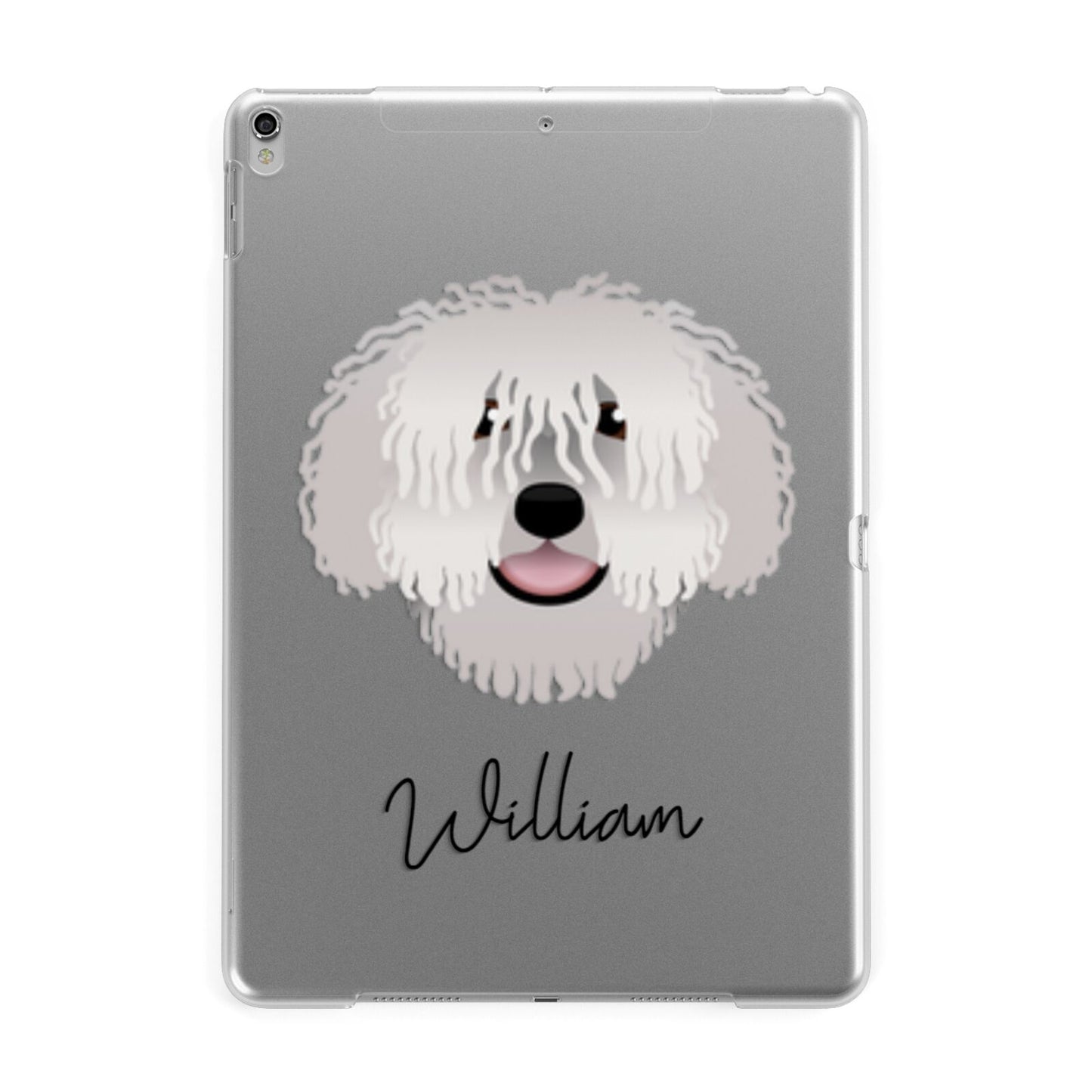 Spanish Water Dog Personalised Apple iPad Silver Case