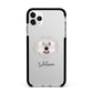 Spanish Water Dog Personalised Apple iPhone 11 Pro Max in Silver with Black Impact Case
